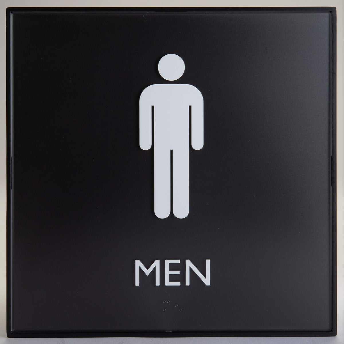 1 Each - Men Print/Message - 8' Width X 8' Height - Easy Readability, Injection-Molded - Black-2658-Office Supplies