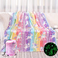 Lifeyj Glow In The Dark Blanket Unicorns Gifts For Girls, Soft Blanket 3 4 5 6 7 8 9 10 Year Old Girl Gifts, Toddler Girls Toys