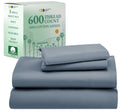 California Design Den 5-Star Hotel Quality Twin Sheet Set, 100% Cotton Sateen, 600 Thread Count 3 Pc Is Soft & Smooth With Deep