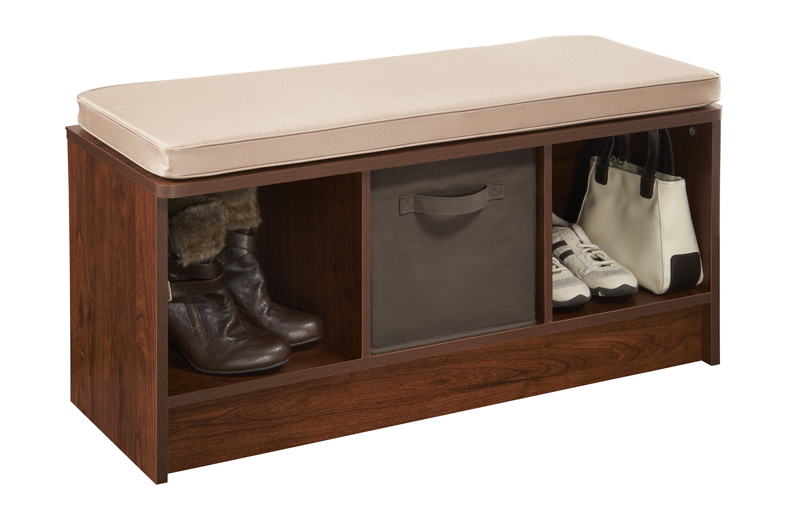 Closetmaid 1309 3-Cube Storage Bench, Dark Cherry