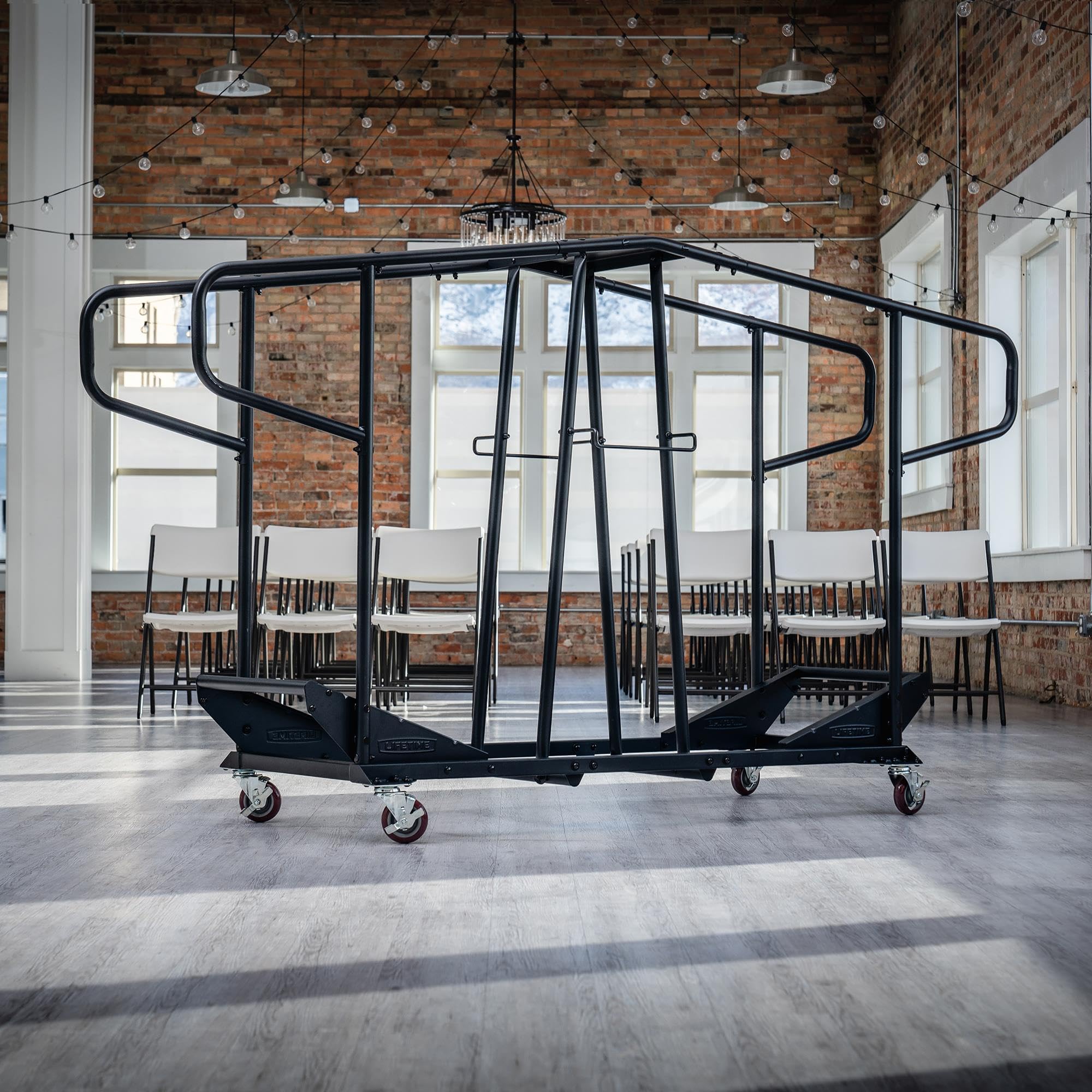 Lifetime Steel Chair Cart, Black