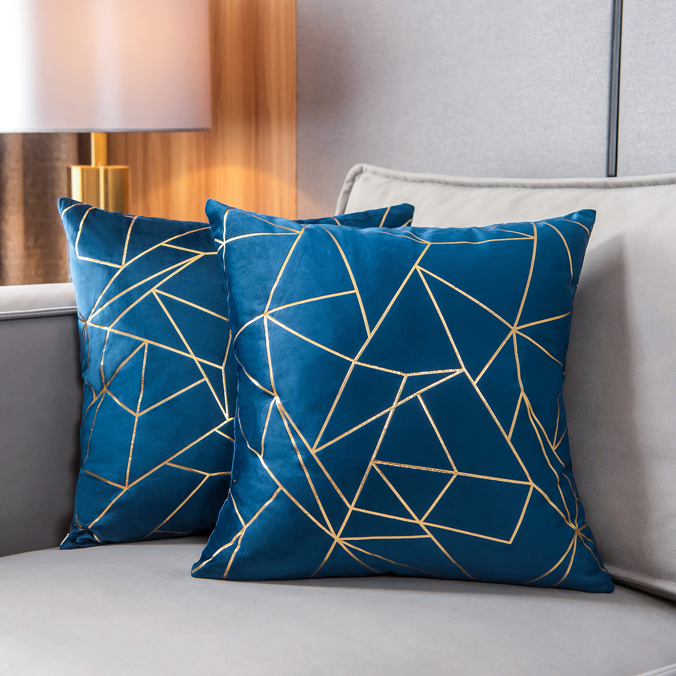 Yongliu Throw Pillow Covers Velvet Decorative 2 Packs Ultra-Soft Cushion Case For,Christmas,Sofa,Bedroom,Car Living Room (Galaxy