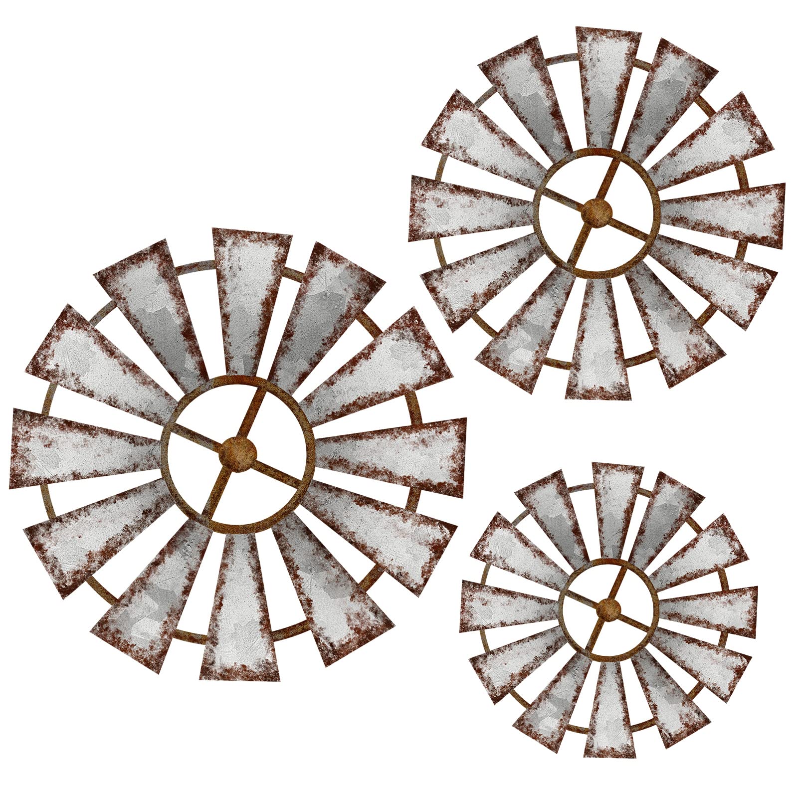 Yookeer 3 Pcs Wood Windmill Wall Decor Farmhouse Wall Decor Hanging Decoration Wooden Windmill Kitchen Decor Rustic Wall Decor L