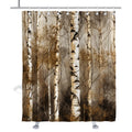 TheBlackSpot Birch Tree Shower Curtain Sets Rustic Bath Curtains Bathroom Decor Sets Grommet with Hooks 60W x 72H inches