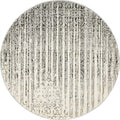 Unique Loom Del Mar Collection Area Rug - Jennifer (3 3 Round, Gray/ Black)