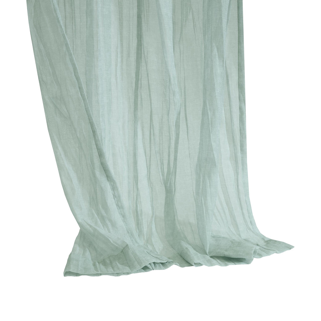 Richmark International Paloma Sheer Dual Header Curtain Panel 52 X 95 In Pale Thyme