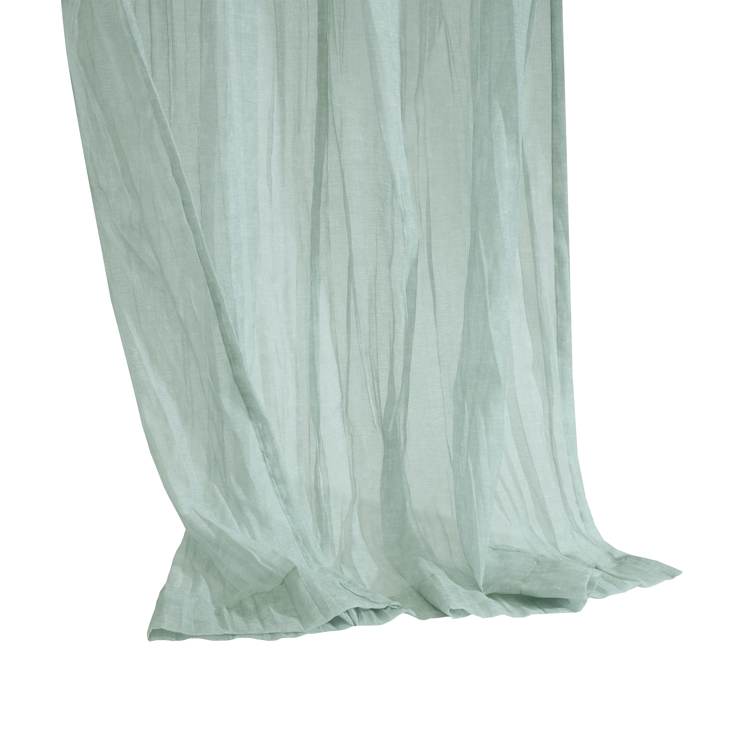 Richmark International Paloma Sheer Dual Header Curtain Panel 52 X 95 In Pale Thyme