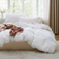 Bedsure White Oversized King Duvet Cover - Soft Prewashed Oversized King Duvet Cover Set, 3 Pieces, 1 Duvet Cover 120X98 Inches