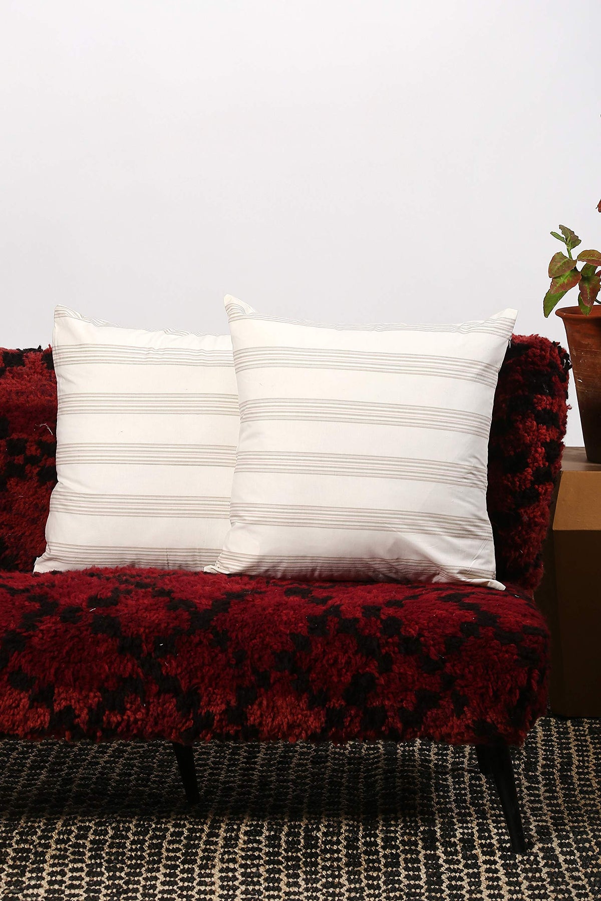 Contrast Living Sohin Cotton Printed Cushion Cover Pack Of 2 Pcs Cushions (18X18 Inch /45X45 Cm, Multi Colour)