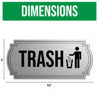 Recycle And Trash Magnets For Kitchen Cans And Recycling Bins, Dual Trash And Recycle Magnet For Garbage Can Logo Symbol, 2 Magn
