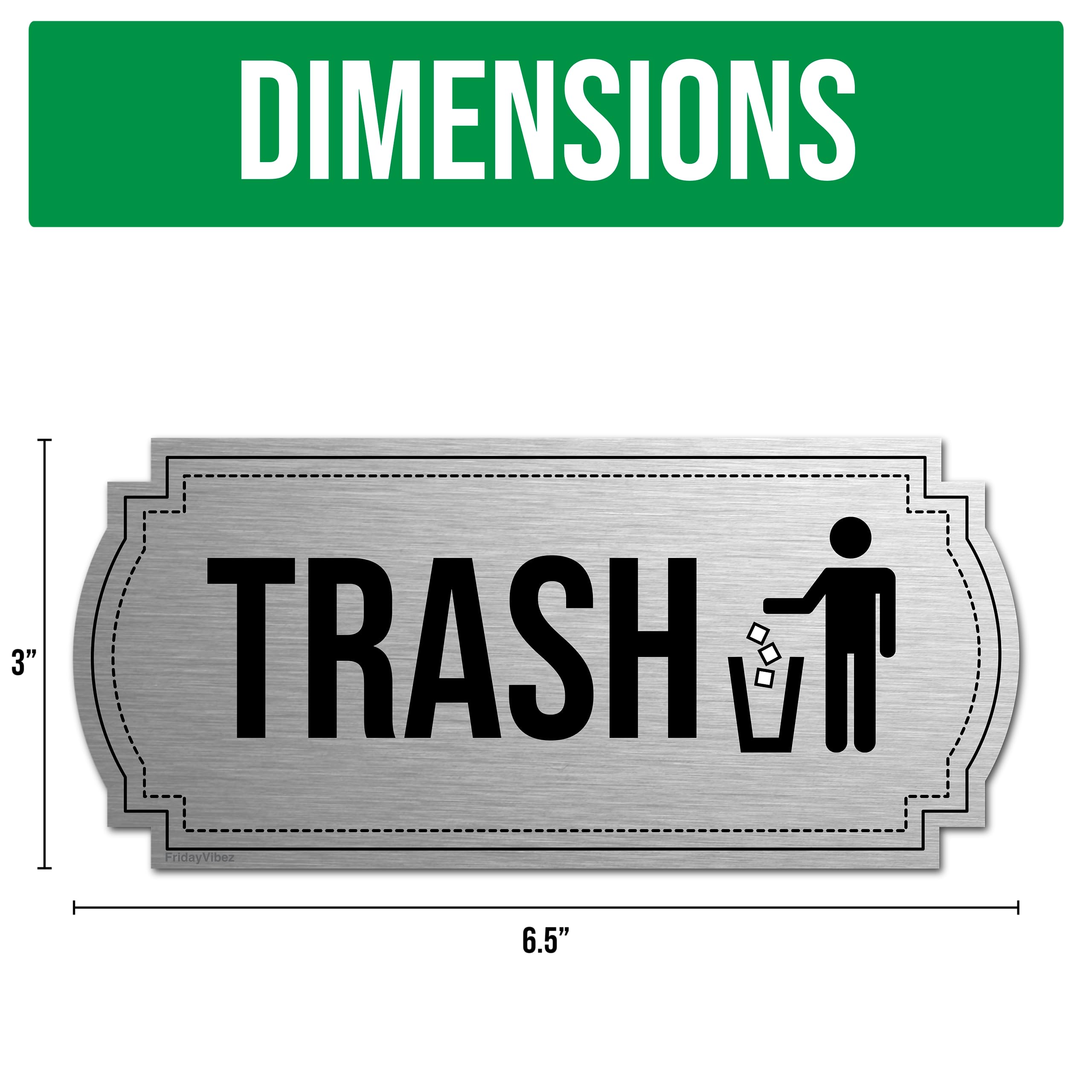Recycle And Trash Magnets For Kitchen Cans And Recycling Bins, Dual Trash And Recycle Magnet For Garbage Can Logo Symbol, 2 Magn