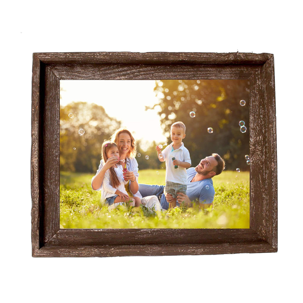 Barnwoodusa | Farmhouse Style Rustic 24X30 Picture Frame | Signature Molding | 100% Reclaimed Wood | Rustic | Espresso Brown