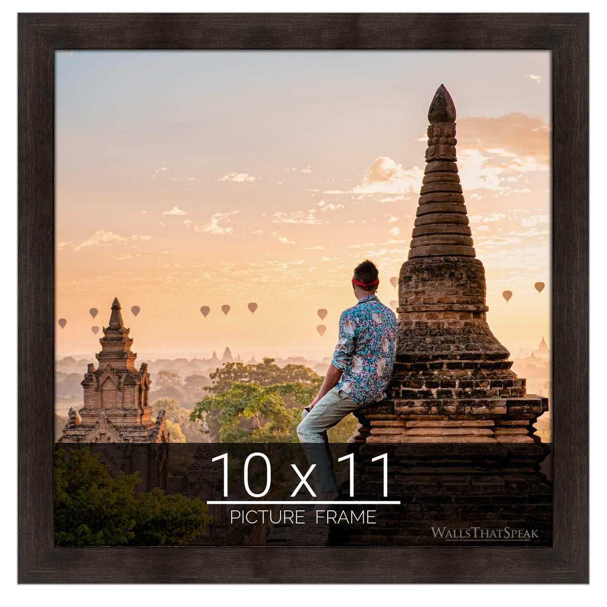 wallsthatspeak 10x11 Espresso Brown Picture Frame for Puzzles Posters Photos or Artwork