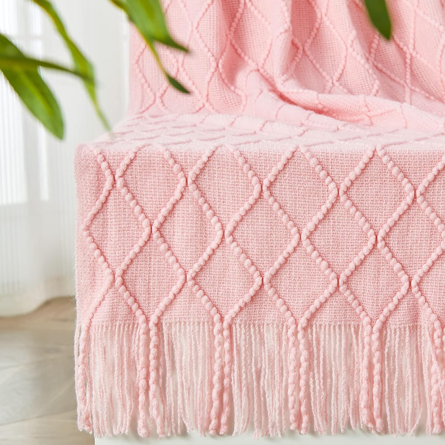 Inhand Valentine'S Day Gifts Throw Blanket Pink For Couch, Soft Living Room Home Decor Twin Size Knitted Blanket, Outdoor Lightw