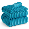 Bedsure Teal Fleece Blanket For Couch - Super Soft Cozy King Blankets For Women, Cute Small Blanket For Girls, 108X90 Inches