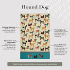Ulster Weavers Hound Dog Tea Towel, 100% Cotton - With Cute Dog Animal Print Design - Kitchen And Cooking Gifts For Bakers & Che
