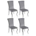 Coaster Home Furnishings Betty Upholstered Side Chairs Grey and Chrome (Set of 4)