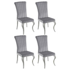 Coaster Home Furnishings Betty Upholstered Side Chairs Grey and Chrome (Set of 4)