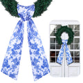 VitalCozy Wreath Sash for Front Door Wreath Satin Sash for Wreath Embroidery Monogram Wreath Sash Accessories Xmas Party Yard Do