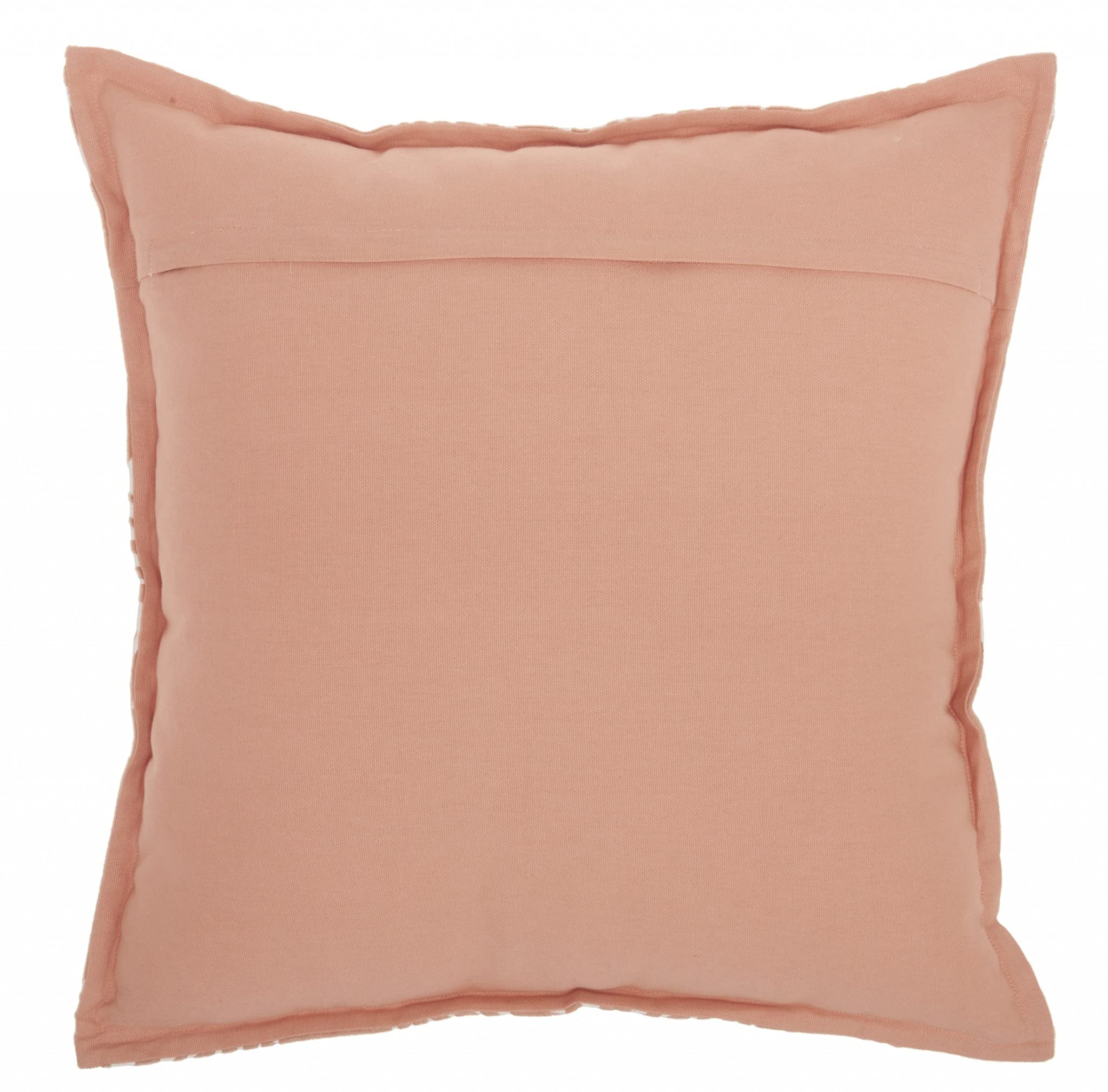 HomeRoots 100% Cotton Coral and Ivory Scales Pattern Throw Pillow