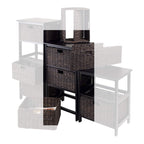 Winsome Omaha Storage Rack, 3 Storage Baskets, Black