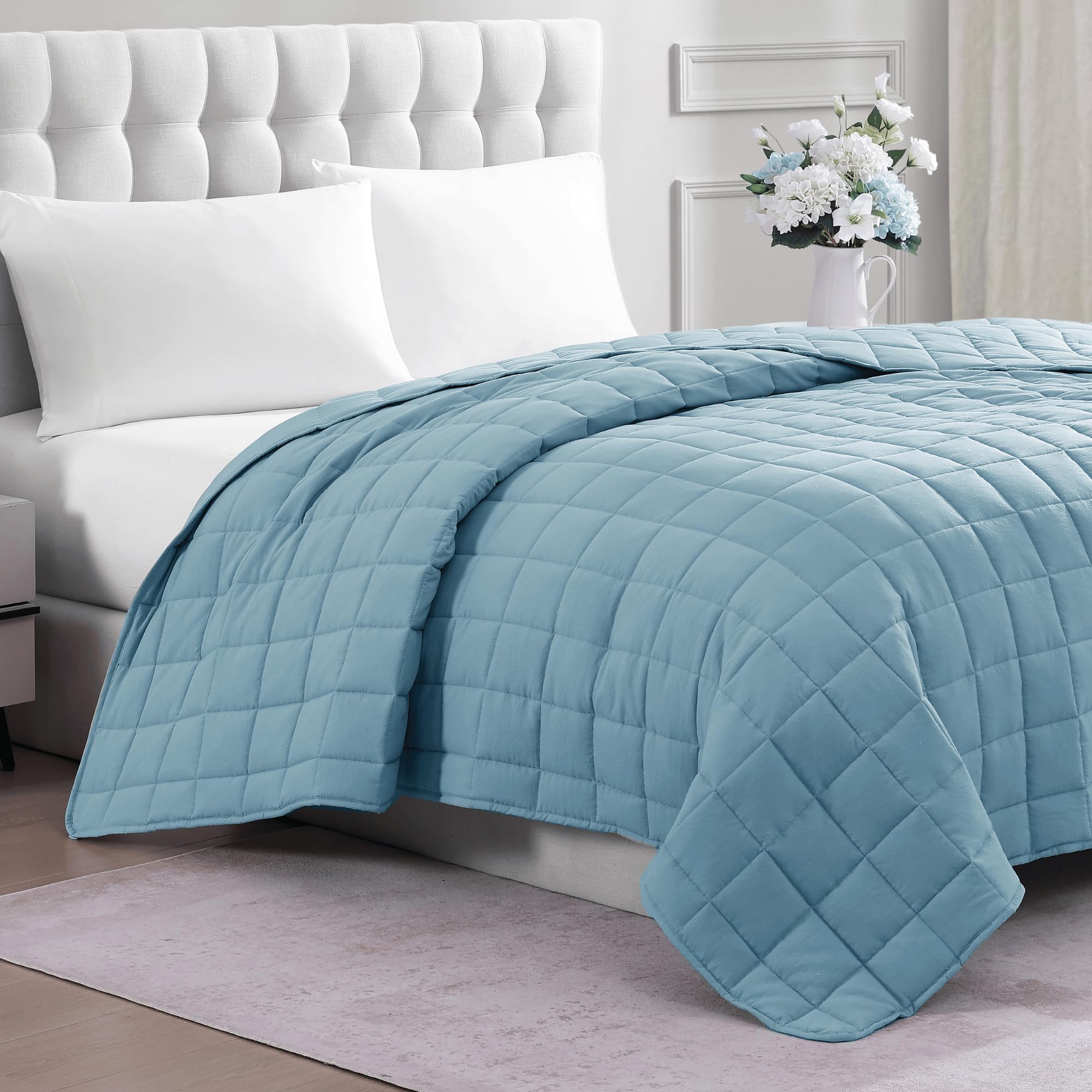 Casa Platino Blanket King Size - Ultra Soft Quilted Blanket - Pre-Washed King Size Blanket - All Season King Blanket - Fluffy Mi