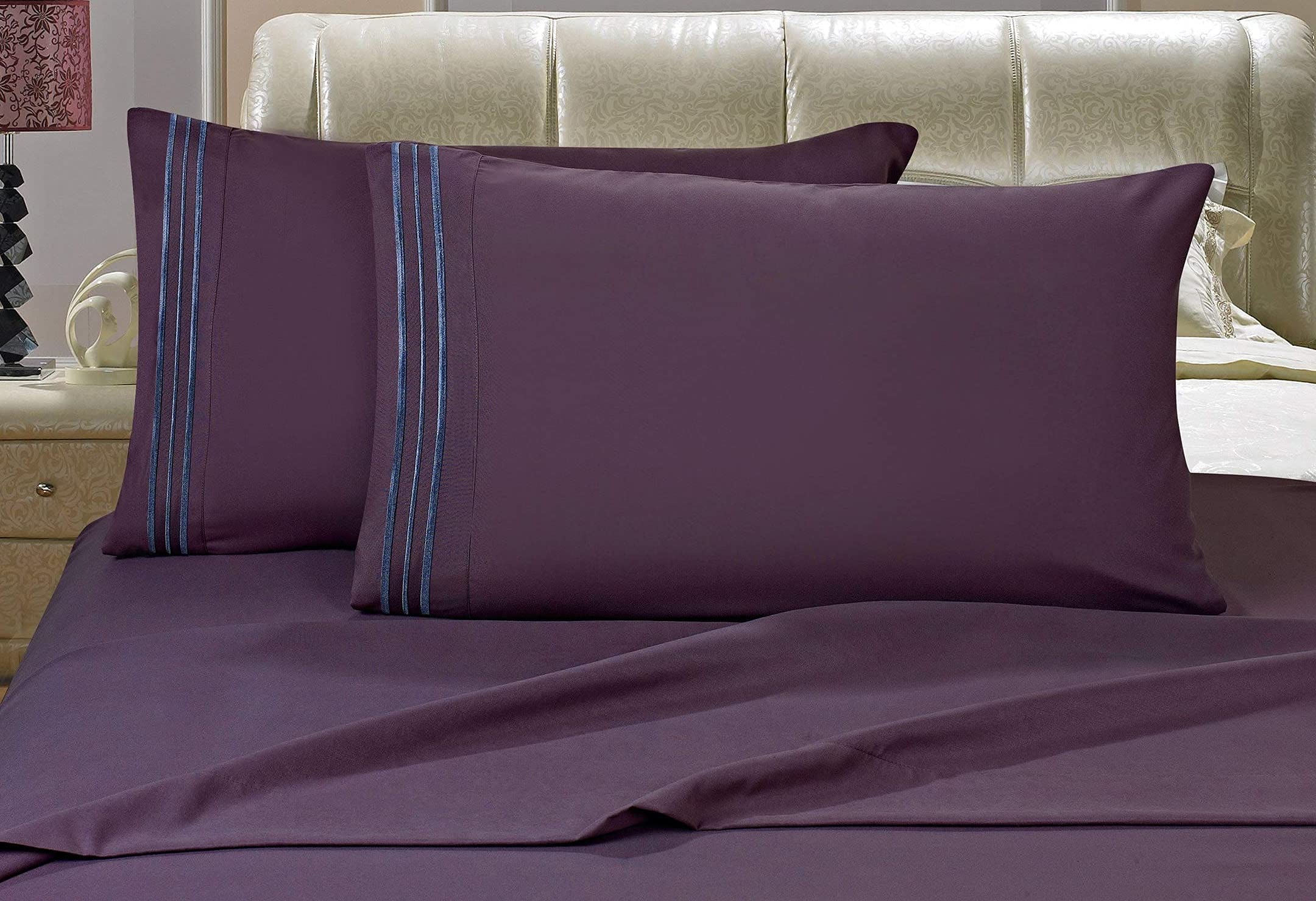 Elegant Comfort Bedding Collection 4-Piece Bed Sheet Set 1500 Thread Count Egyptian Quality Wrinkle Free With Deep Pockets, King