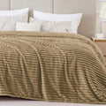 Bedelite Fleece Blanket King Size - 3D Ribbed Jacquard Soft And Warm Decorative Fuzzy Blankets - Cozy, Fluffy, Plush Lightweight