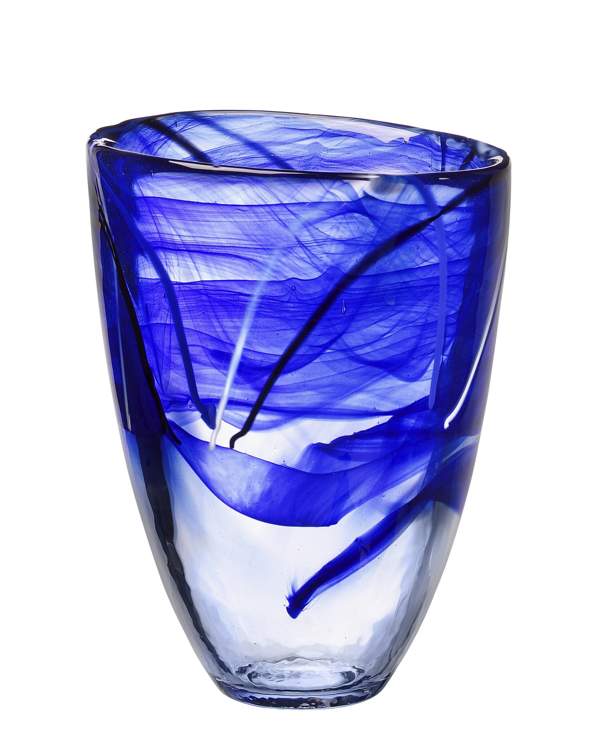 Kosta Boda Contrast Vase, Blue