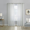 Richmark International Boucle Sheer Grommet Curtain Panel 52 x 84 in White