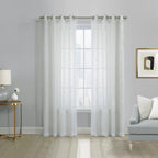 Richmark International Boucle Sheer Grommet Curtain Panel 52 x 84 in White