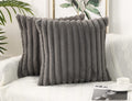 PANOD Faux Fur Decorative Large Throw Pillow Covers 28 x 28,Boho Modern Pillow Case Cushion Cover for Bed Sofa Farmhouse Livingr