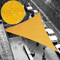 Shademart 14' X 14' X 19.8' Yellow Waterproof Shade Sail Beige Sun Shade Sail Triangle Custom Size Water Resistant Canopy Awning