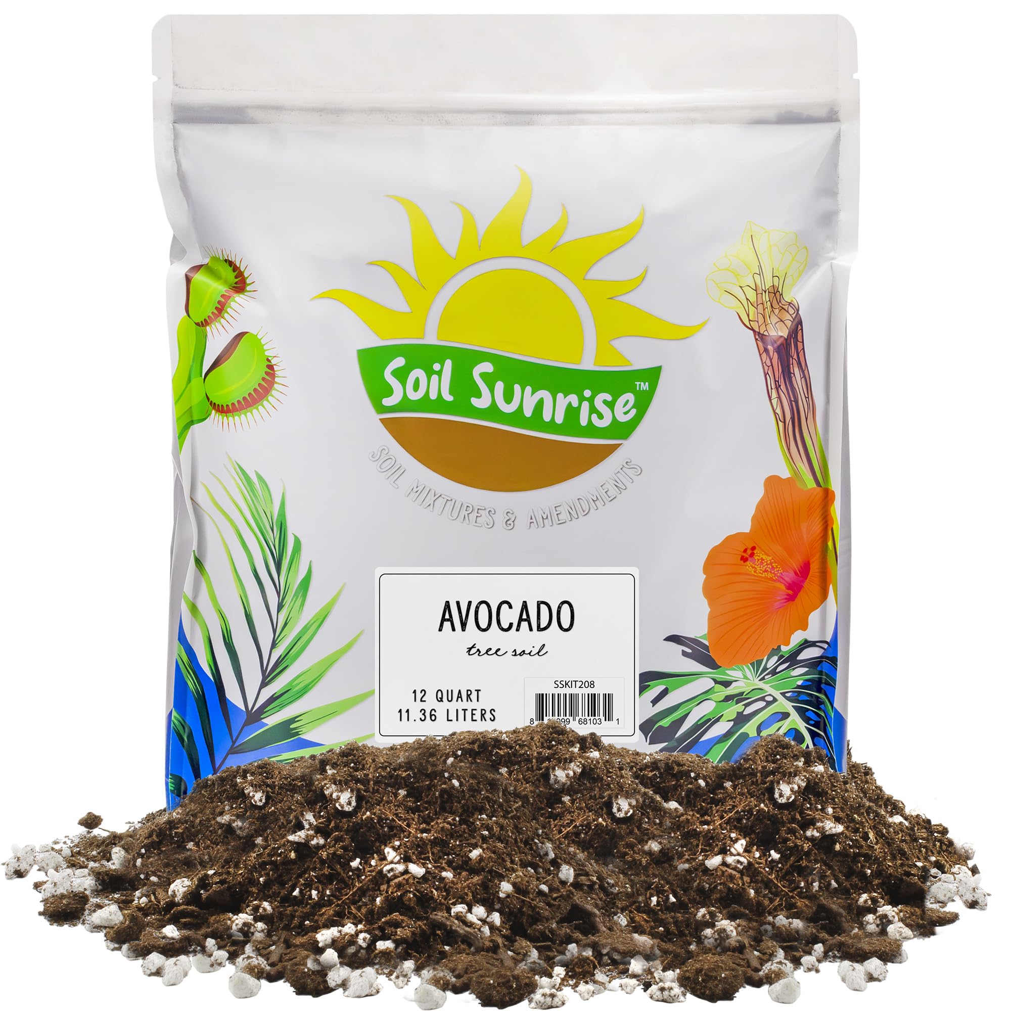 Avocado Tree Potting Soil Mix (12 Quarts), For Germinating, Growing And Repotting Avocado Plants