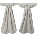 R HORSE 4Pcs Grey Hand Towels with Hanging Loops, Absorbent Coral Fleece Gray Kitchen Cleaning Dishcloth Soft Thick Oven Dish Cl