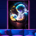 Astronaut Space Tapestry For Bedroom, Cool Galaxy Planet Wall Hanging, Fantasy Outer Spaceman Room Decor Art Poster Aesthetic Fo