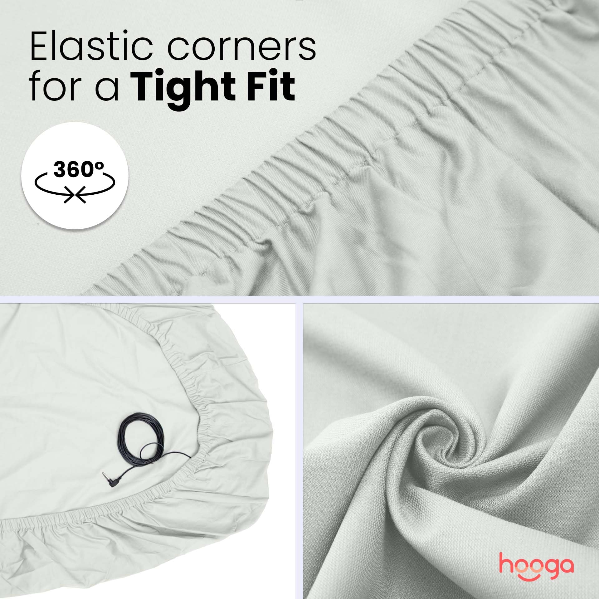 Hooga Grounding Crib Sheet, Organic Fitted Grounded Sheet For Baby Crib, Earth Connected Bedding (52   X28   X8   ) Pure Silver