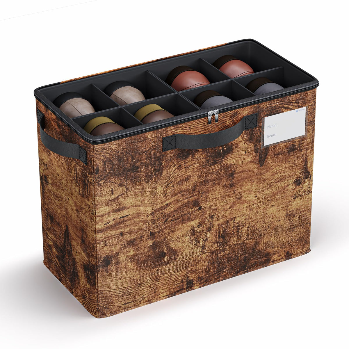 Varhomax Shoe Organizer Box for Closet, Small Fabric Storage Basket