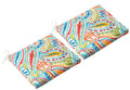 Pillow Perfect Paisley Indoor/Outdoor Square Corner Chair Seat Cushion With Ties, Plush Fiber Fill, Weather, And Fade Resistant,