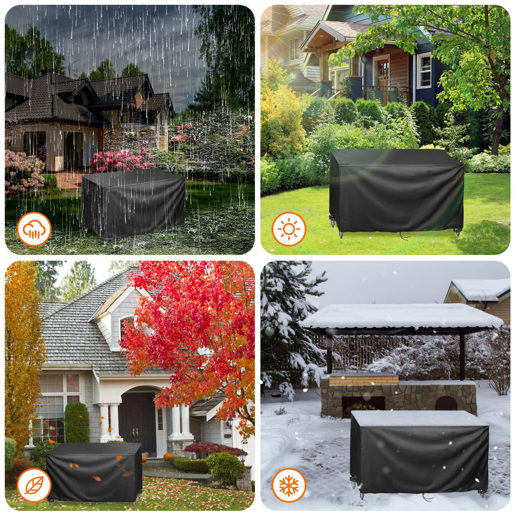 Jungda Outdoor Prep Table Cover 48 Inch,Waterproof Grill Table Cover Stainless Steel Table Cover,Outdoor Metal Work Table Cover - 48 X 30 X 35 Inch