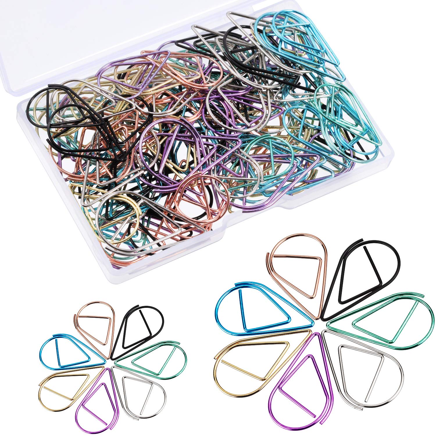 Frienda 105 Pieces Multicolor Paperclips Metal Paper Clips For School Office Supplies (Size A)