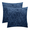 Hwy 50 Navy Blue Throw Pillows Covers Set 16X16 Inch For Couch Living Room Bed, Cashmere Soft Comfortable Solid Decorative Throw