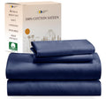 California Design Den Soft 100% Cotton Sheets King Bed Sheets With Deep Pocket, King Sheet Set With Sateen Weave, Cooling Sheets