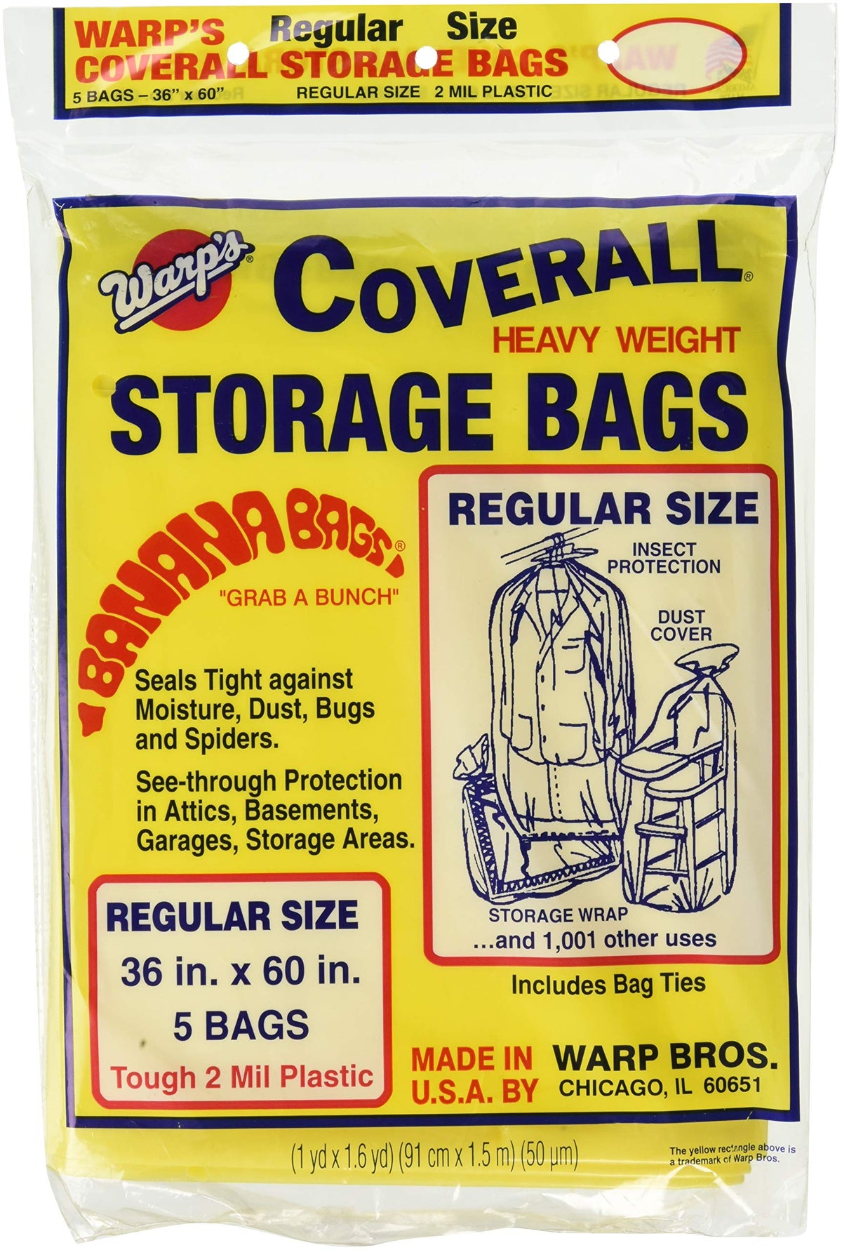 Warp Brothers CB36 Banana Bag, 536x60 Regular Storage Bags
