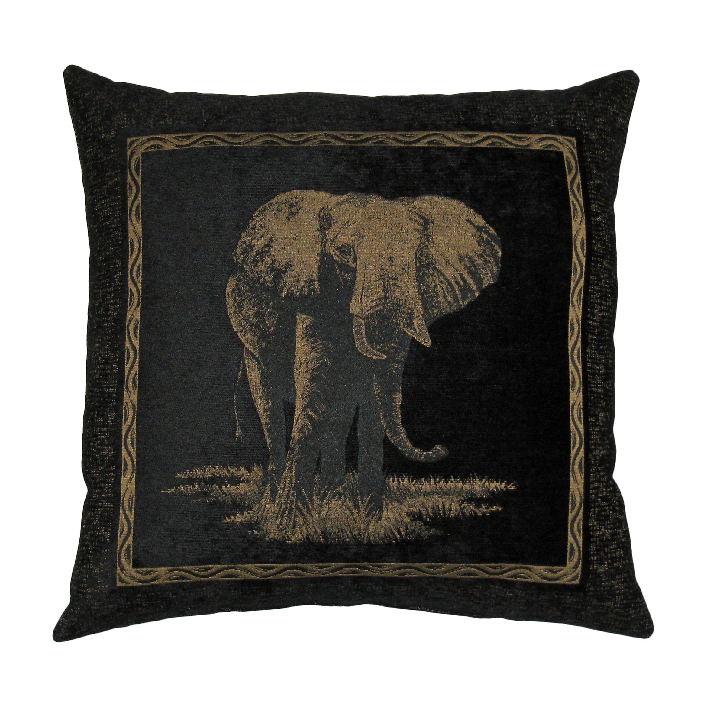 Blazing Needles Elephant Floor Pillow, 25&quot;, Black