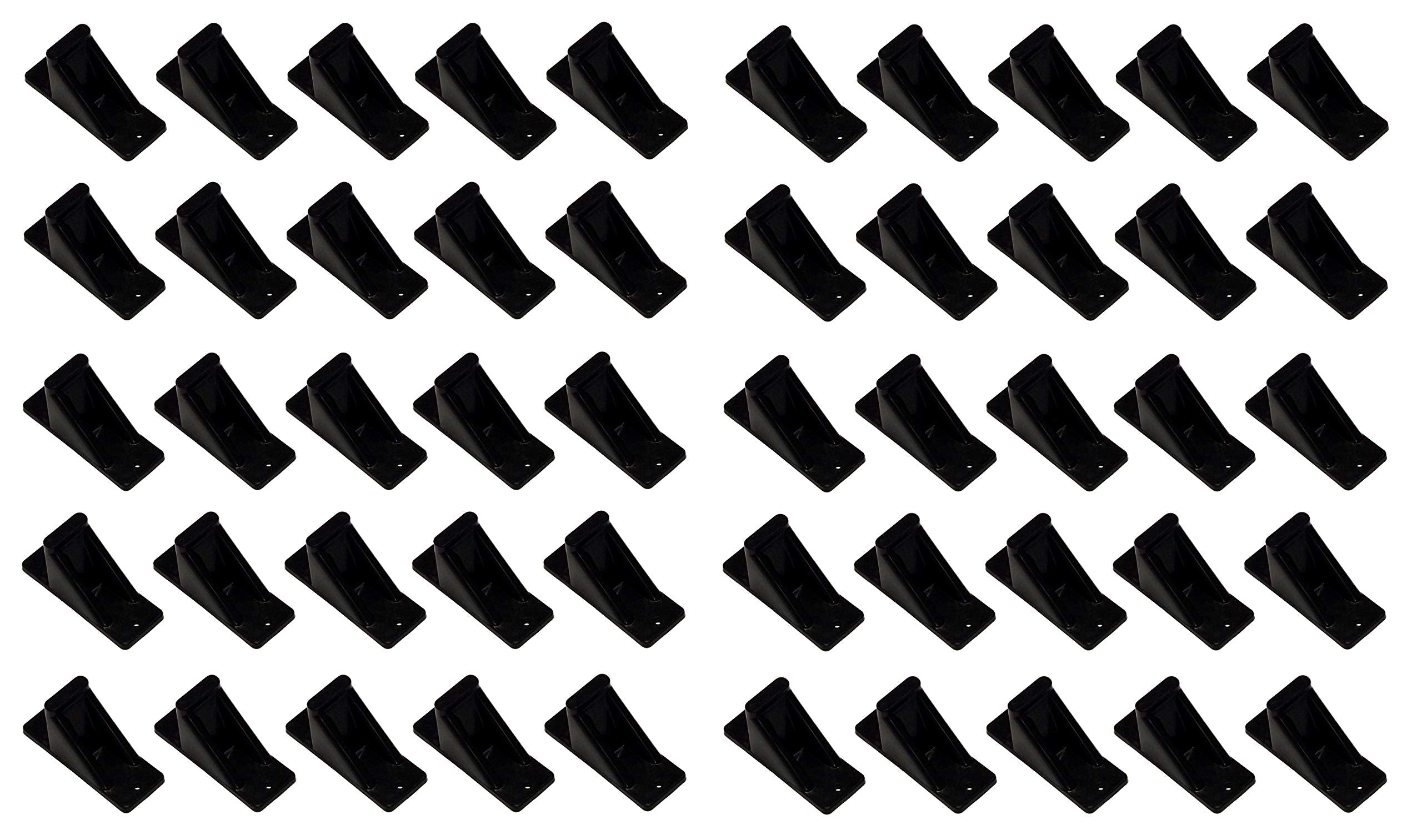 Jsp Manufacturing Black Plastic Mini Roof Snow Ice Guard - Multi-Quantity Pack | Prevents Sliding Snow Stops Buildip (50)