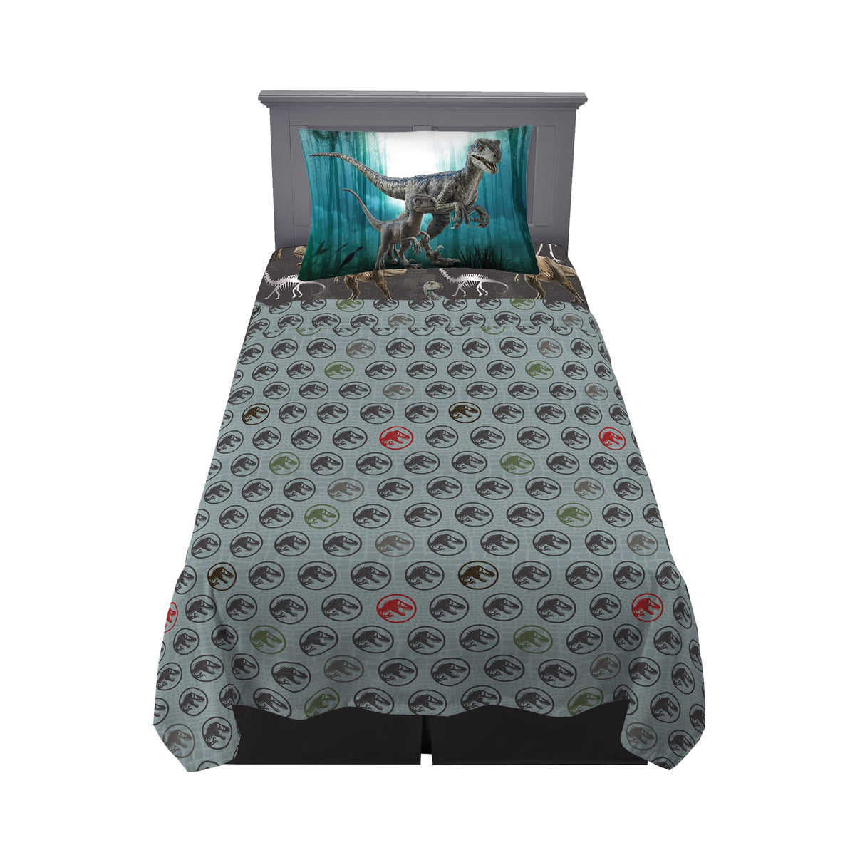 Franco Kids Bedding Super Soft Microfiber Sheet Set,3Pcs, Twin, Jurassic World Dominion