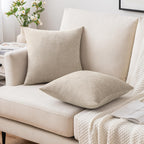 Miulee Pack Of 2 Dark Brown Decorative Pillow Covers 20X20 Inch Soft Chenille Couch Throw Pillows Farmhouse Cushion Covers For Home Decor Sofa Bedroom Living Room