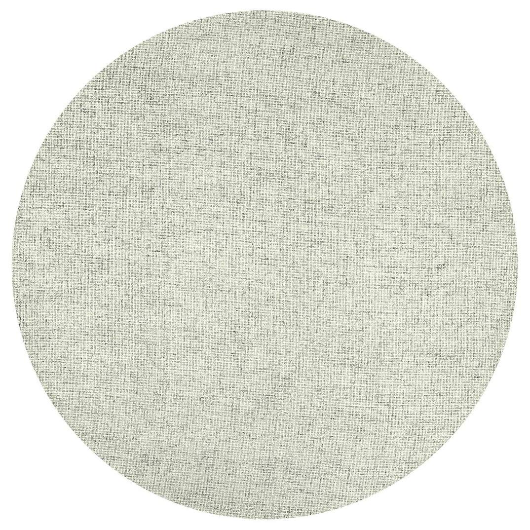 Overstock Alora Decor London 8' Round Solid Green/Gray/Rust/Blue Hand-Tufted Area Rug