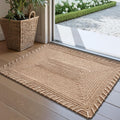LUMI Handwoven Jute Door Mat, Non-Slip Durable Entryway Mat with Anti-Slip Mat for Hard Floor, Front Door Mats for Home Entrance